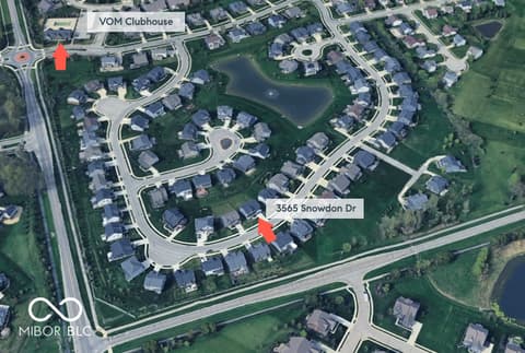 Aerial view at 3565 Snowdon Drive, Westfield, IN