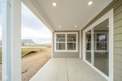 Outdoor living area at 402 Luellen Way, New Castle, IN