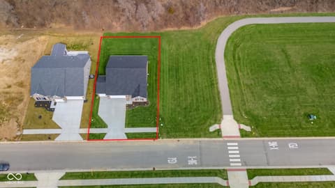 Aerial view at 402 Luellen Way, New Castle, IN