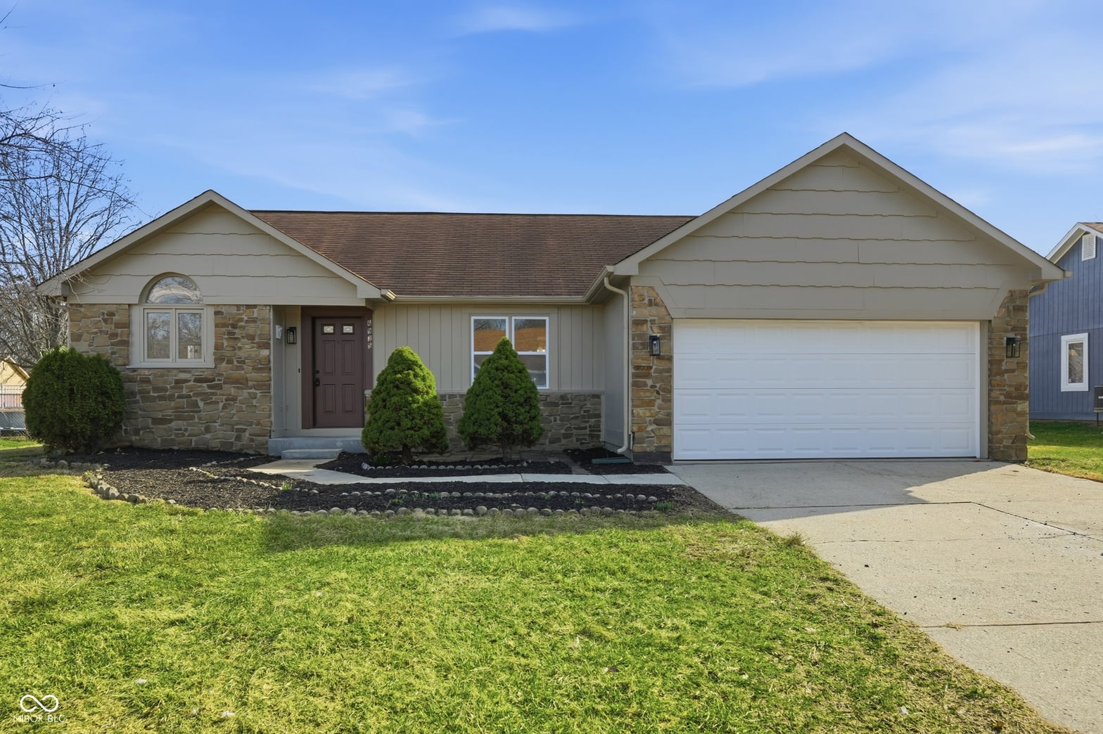 Front exterior at 6935 Deerbrook Court, Indianapolis, IN
