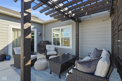 Outdoor living area at 12328 Wright Court, Noblesville, IN