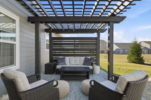 Outdoor living area at 12328 Wright Court, Noblesville, IN