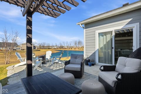 Outdoor living area at 12328 Wright Court, Noblesville, IN