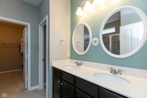 Primary bathroom at 7787 Rosemont Drive, Brownsburg, IN