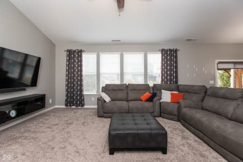 Living room at 7787 Rosemont Drive, Brownsburg, IN