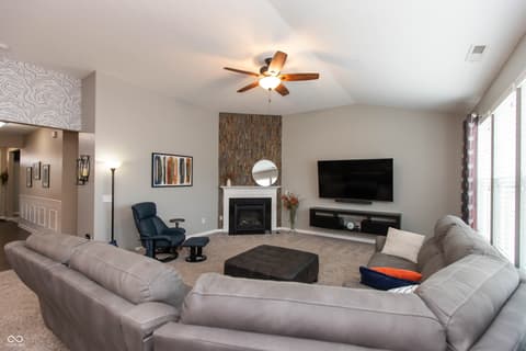 Living room at 7787 Rosemont Drive, Brownsburg, IN