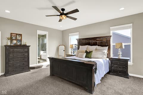 Primary bedroom at 2288 Lingerman Court, Avon, IN