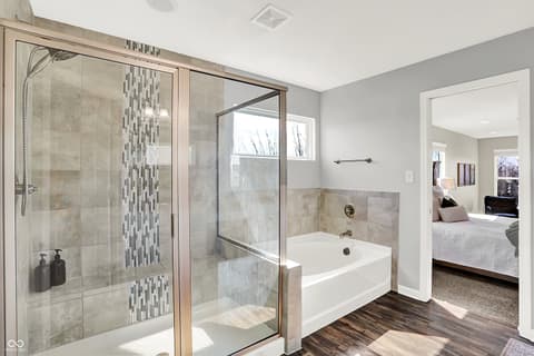 Primary bathroom at 2288 Lingerman Court, Avon, IN