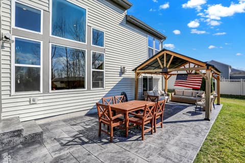 Outdoor living area at 2288 Lingerman Court, Avon, IN