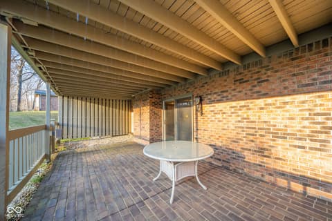 Outdoor living area at 223 Somerville Road, Anderson, IN