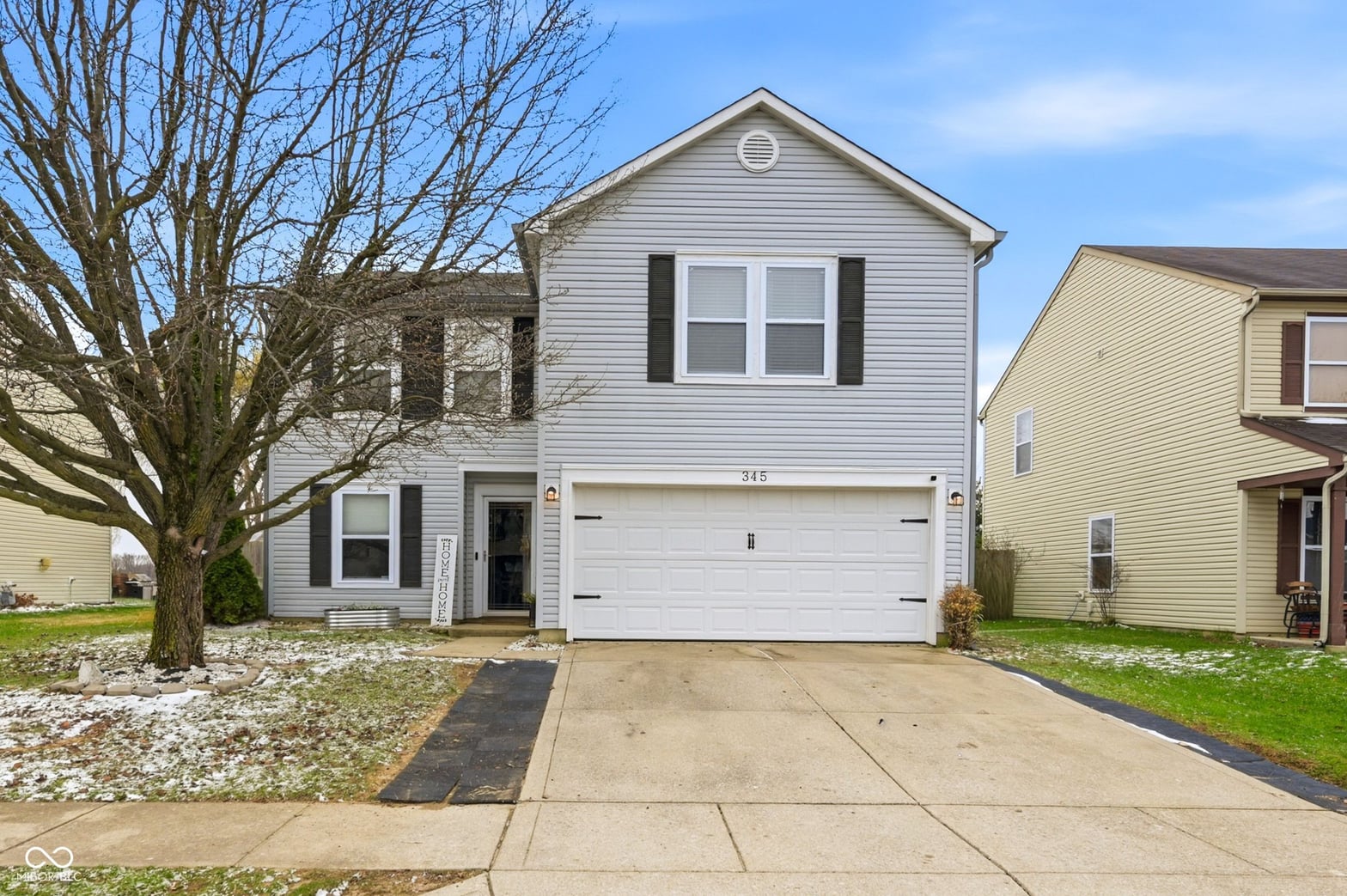 Front exterior at 345 Sunburst Lane, Greenwood, IN