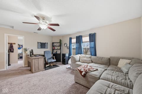 Living room at 345 Sunburst Lane, Greenwood, IN