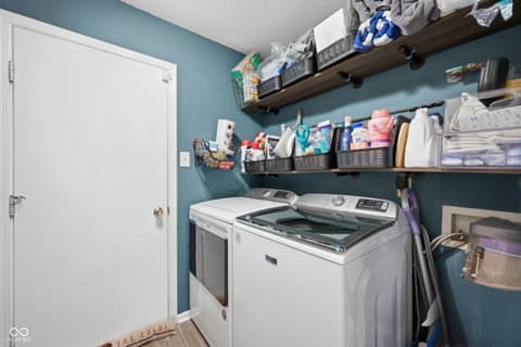 Laundry room at 345 Sunburst Lane, Greenwood, IN