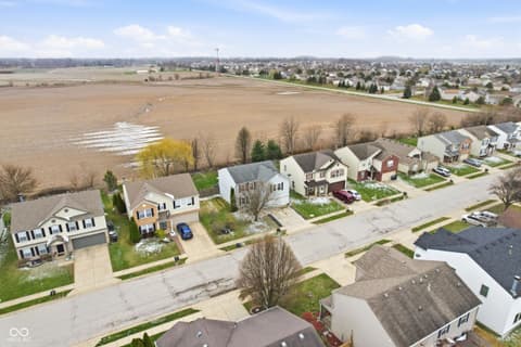 Aerial view at 345 Sunburst Lane, Greenwood, IN