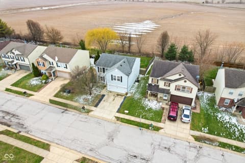 Aerial view at 345 Sunburst Lane, Greenwood, IN