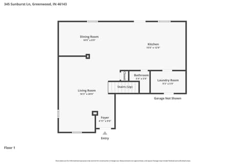 Floor Plan — 345 Sunburst Lane, Greenwood, IN