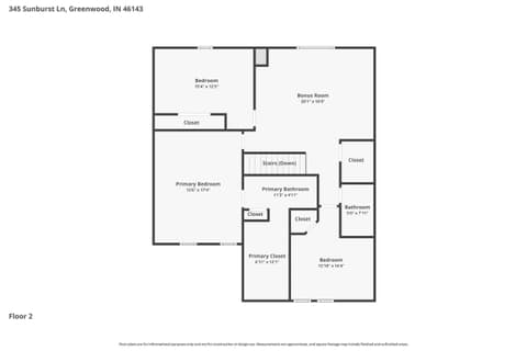 Floor Plan — 345 Sunburst Lane, Greenwood, IN