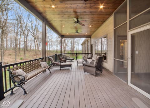 Outdoor living area at 7777 E County Road 50 N, Seymour, IN