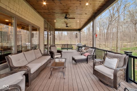 Outdoor living area at 7777 E County Road 50 N, Seymour, IN