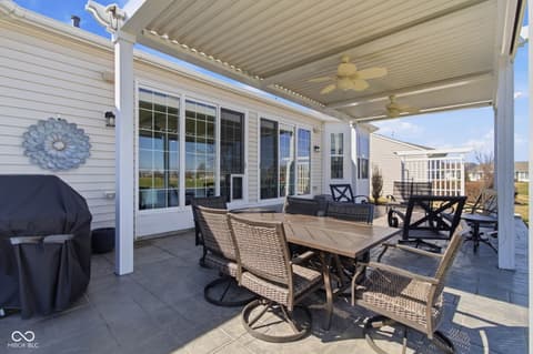 Outdoor living area at 13017 Shiraz Lane, Fishers, IN