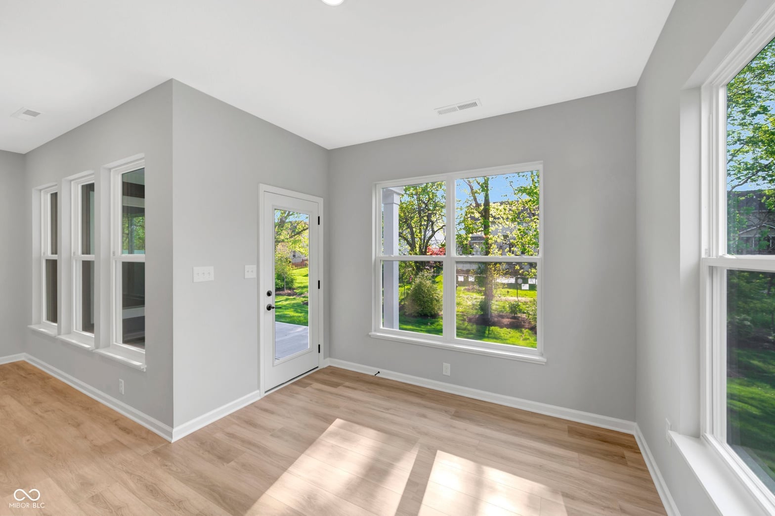 Bright, airy living space with abundant natural light.