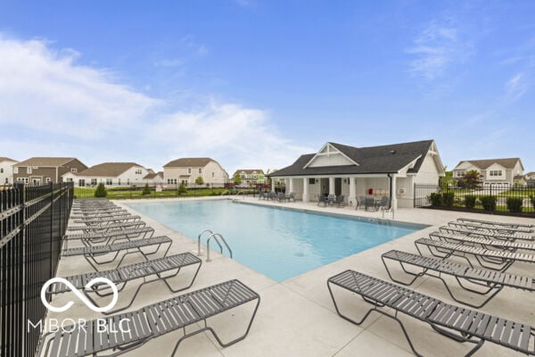 Resort-style pool with amenities in new community.