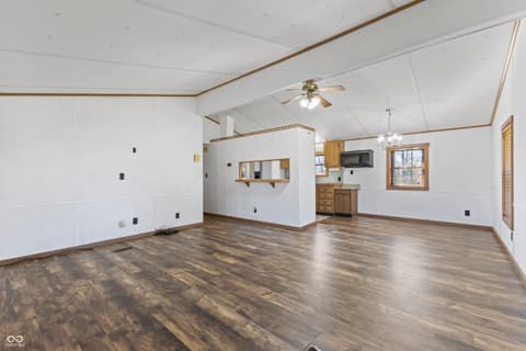 Living room at 11696 E Short Road, Springville, IN