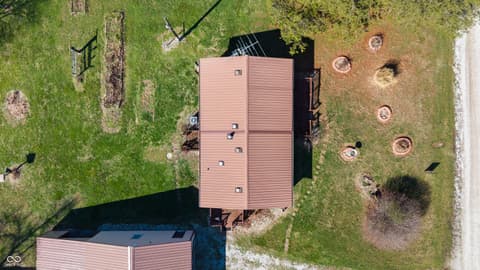 Aerial view at 11696 E Short Road, Springville, IN