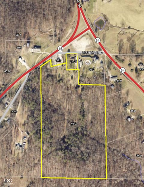 Map — 11696 E Short Road, Springville, IN