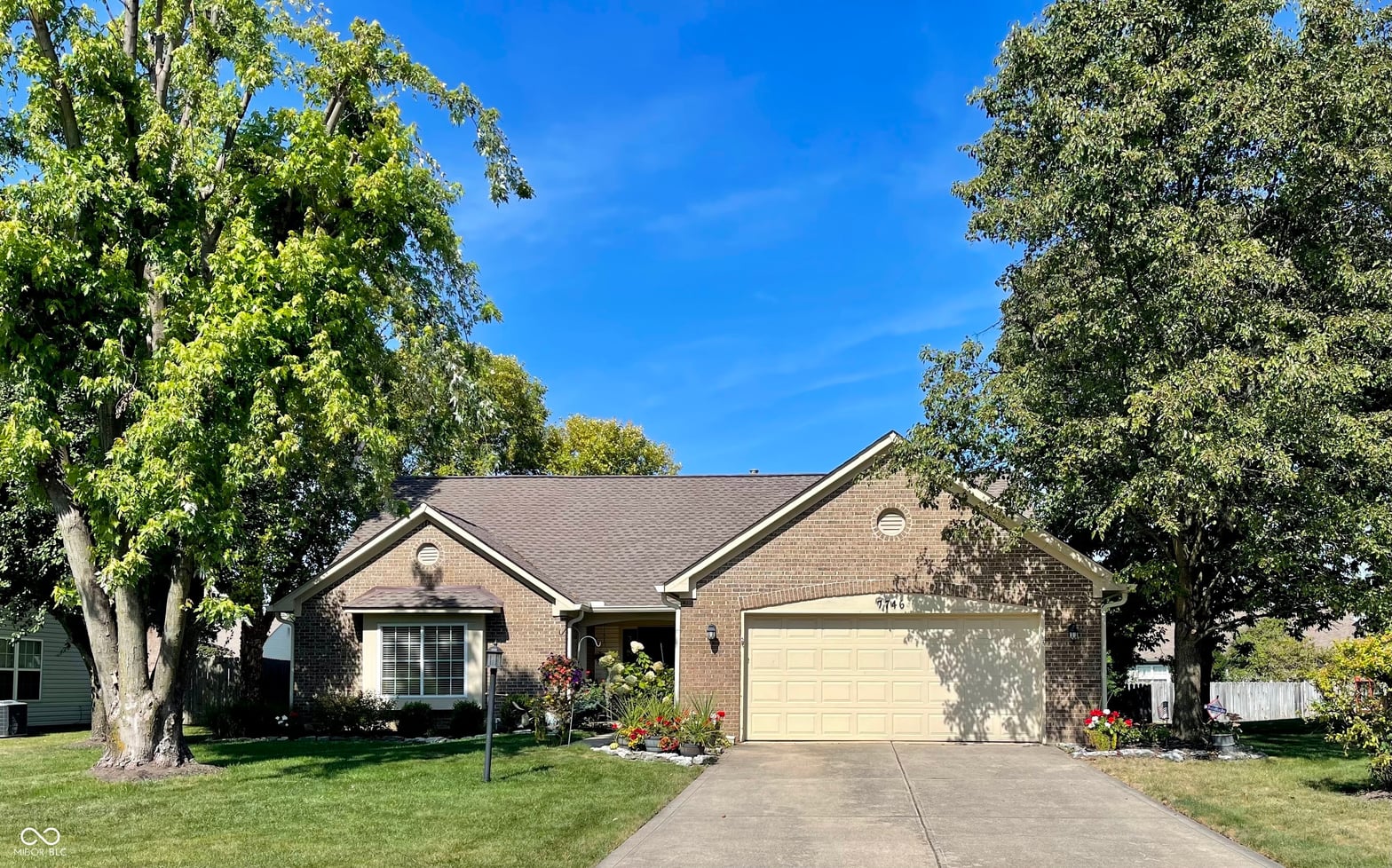 Front exterior at 7746 Winding Creek Drive, Indianapolis, IN