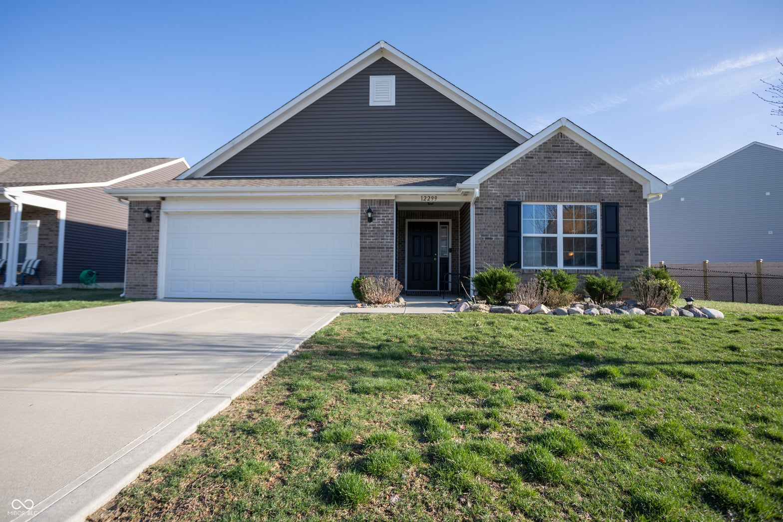 Front exterior at 12299 Rustic Meadow Drive, Indianapolis, IN
