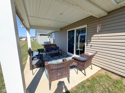 Outdoor living area at 2724 Stonebridge Drive, Lebanon, IN