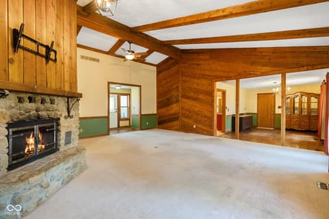 Living room at 9852 N Woodland Drive, Mooresville, IN