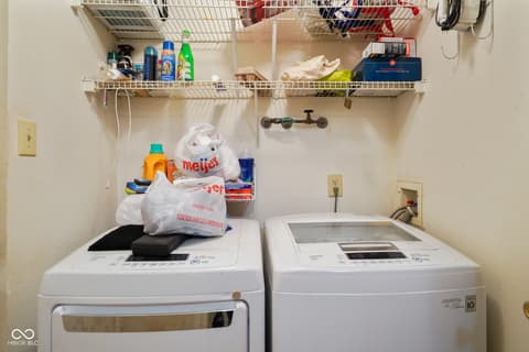Laundry room at 10814 Glenayr Drive, Camby, IN