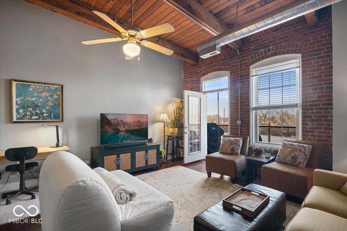 Living room at 55 S Harding Street, Indianapolis, IN
