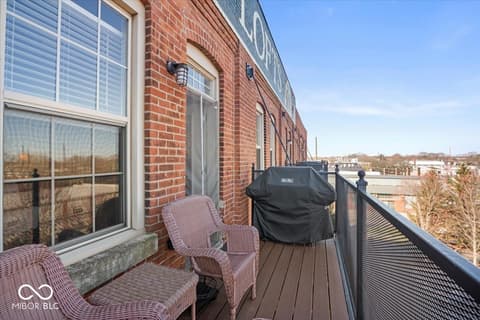 Outdoor living area at 55 S Harding Street, Indianapolis, IN