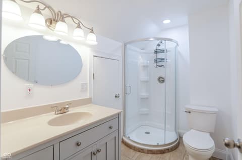 Primary bathroom at 7902 Alexander Street, Indianapolis, IN