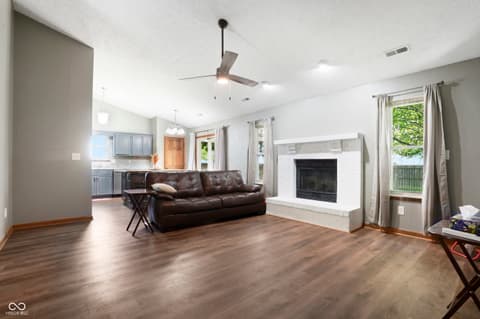 Living room at 12639 Feldspar Road, Indianapolis, IN