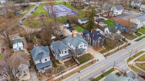 Aerial view at 690 E Jefferson Street, Franklin, IN