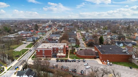 Aerial view at 690 E Jefferson Street, Franklin, IN