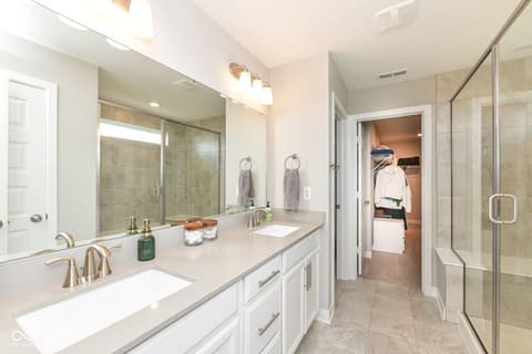 Primary bathroom at 9686 Ridgecrest Lane, McCordsville, IN