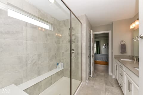 Primary bathroom at 9686 Ridgecrest Lane, McCordsville, IN