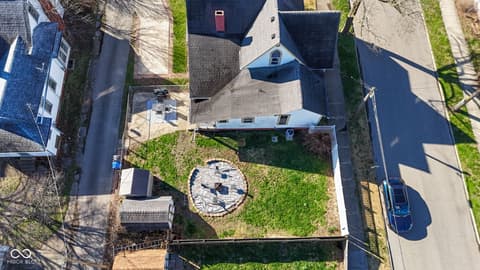 Aerial view at 168 W Broadway Street, Shelbyville, IN