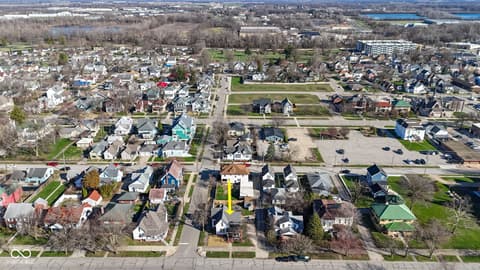 Aerial view at 168 W Broadway Street, Shelbyville, IN