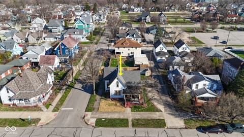 Aerial view at 168 W Broadway Street, Shelbyville, IN