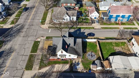 Aerial view at 168 W Broadway Street, Shelbyville, IN