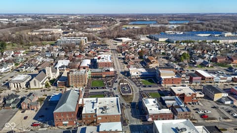 Aerial view at 168 W Broadway Street, Shelbyville, IN