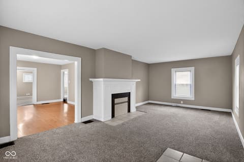 Living room at 3922 Rookwood Avenue, Indianapolis, IN