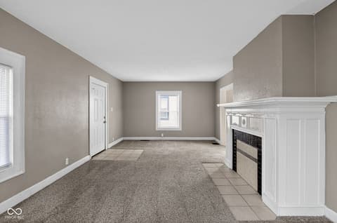 Living room at 3922 Rookwood Avenue, Indianapolis, IN