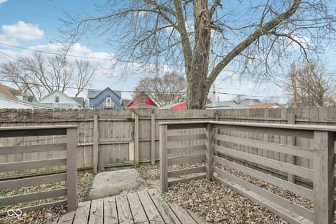 Outdoor living area at 729 E Morris Street, Indianapolis, IN